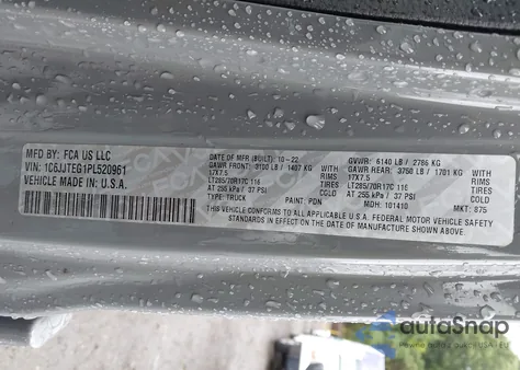 2023 Jeep Gladiator Mojave 4X4 z USA, uszkodzony, nr VIN 1C6JJTEG1PL520961